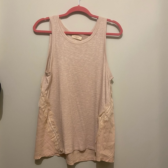 Elodie Tops - NWOT Elodie Pink Lace Tank Top